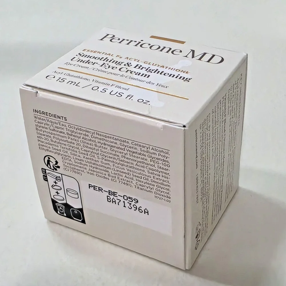 Perricone MD Smoothing & Brightening Under Eye Cream 0.5 oz Fx Acyl-Glutathione